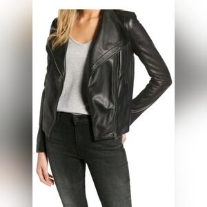 Trouve Black Leather Jacket, XS